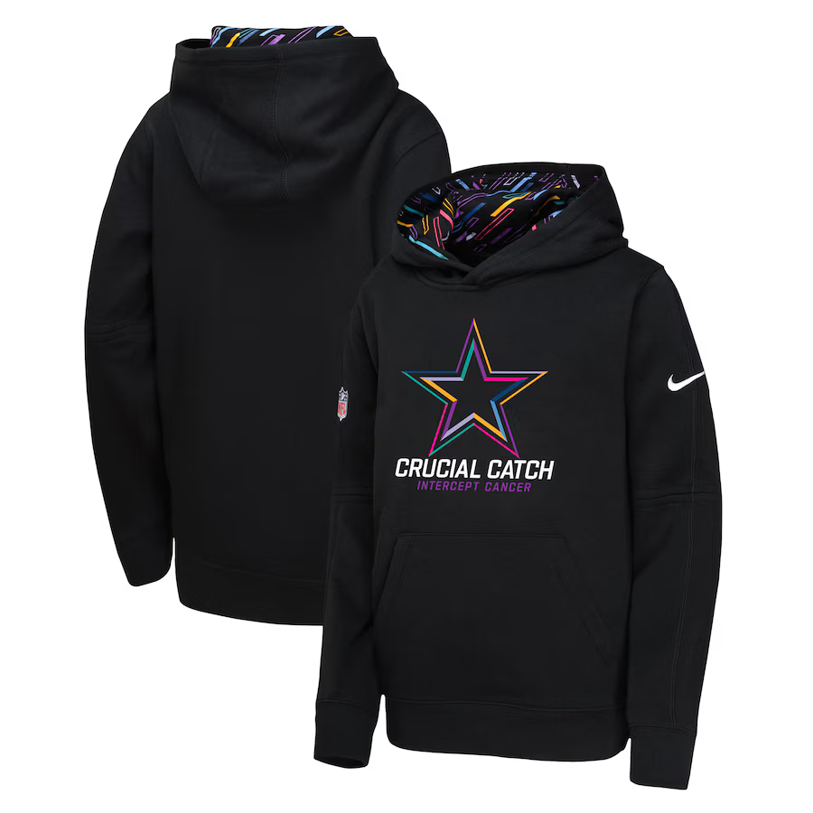 Youth Dallas Cowboys 2024 Nike NFL black hoodie->nfl t-shirts->Sports Accessory
